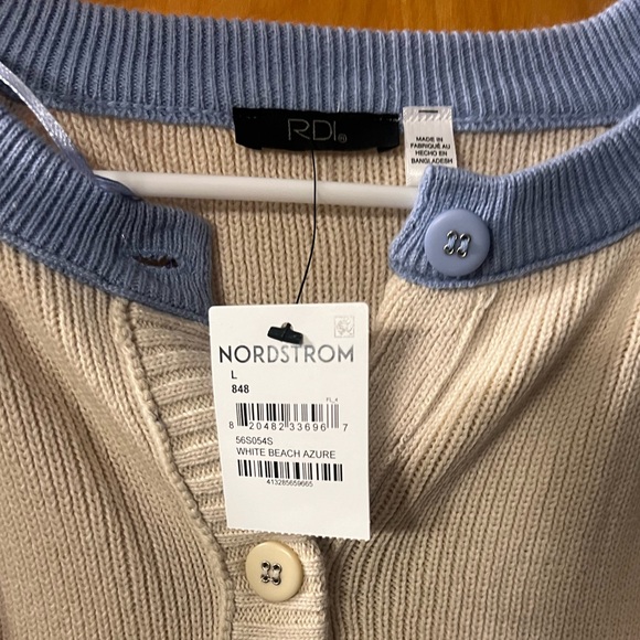 Colorblock Button Front Crop Cardigan - Picture 4 of 8